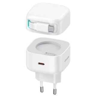МЗП Usams US-CC202 GaN With Type-C Magnetic Retractable Cable Module XMF Ser. 35W (2USB-C) фото 1 з 8
