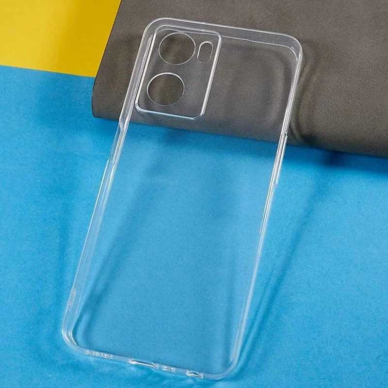 Ультратонкий силиконовый чехол 1,5 мм с защитой камеры для Oppo A77s – Бесцветный (прозрачный). Фото 2 из 4