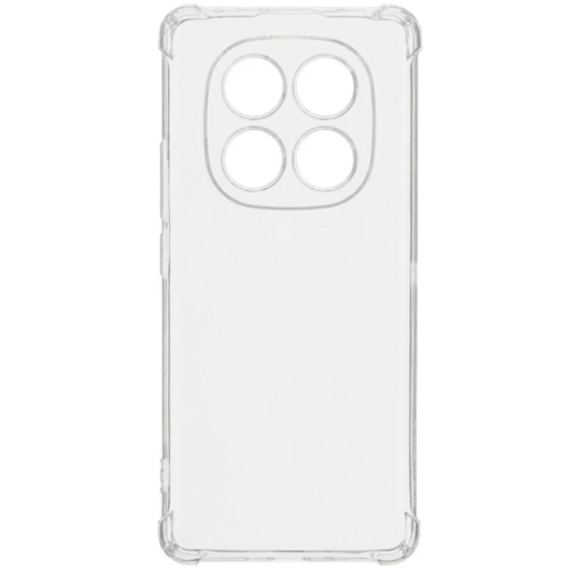 Ультратонкий силіконовий чохол GETMAN з критими бортами та камерою для Xiaomi Redmi Note 14 Pro 5G – Безбарвний (прозорий). Фото 8 з 9