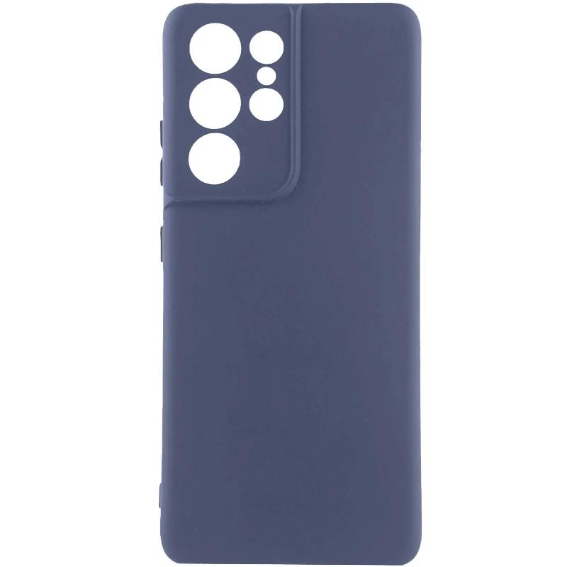 Чехол Silicone Case Lakshmi Plus с закрытой камерой для Samsung Galaxy S22 Ultra – Синий / Midnight Blue. Фото 1 из 2