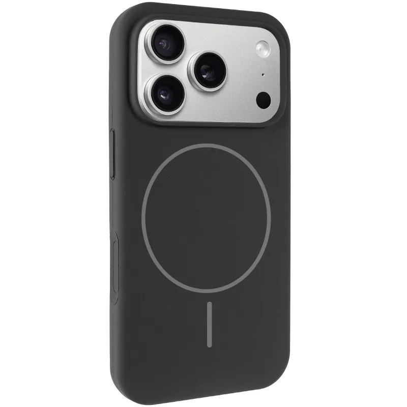 Чехол Silk Full Protective (AA) NO LOGO with Magnetic Fit для Apple iPhone 17 Pro Max (6.9") – Черный / Black. Фото 1 из 4