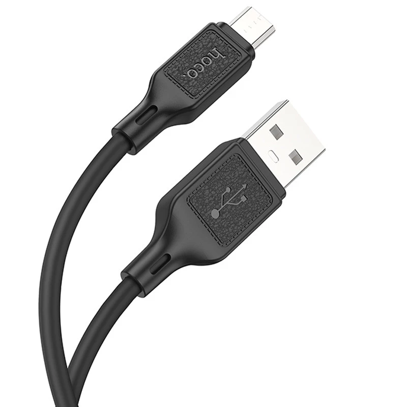 Дата кабель Hoco X90 Cool silicone USB to MicroUSB (1m) – Black. Фото 2 з 5