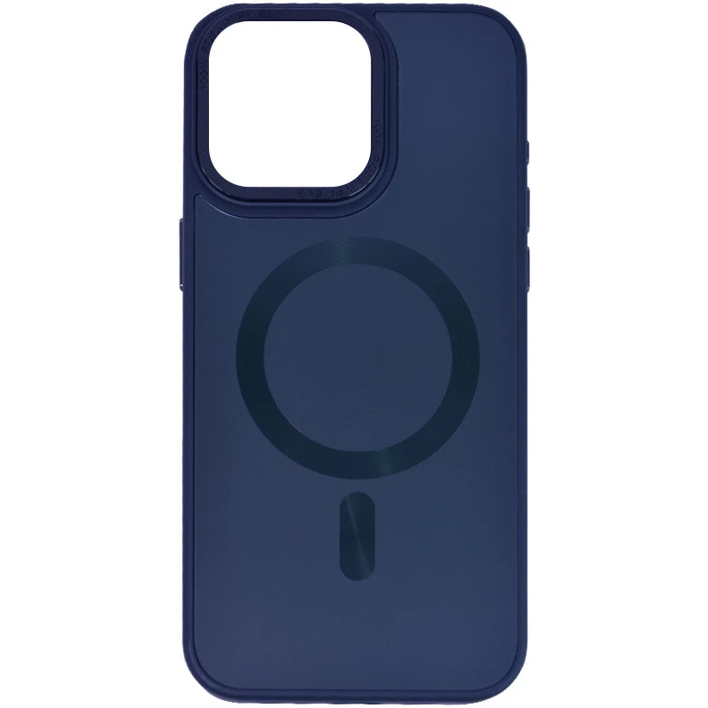 

Силиконовый сапфировый чехол с MagSafe Apple iPhone 15 Pro (6.1") (Синий / Deep navy), Синій / deep navy