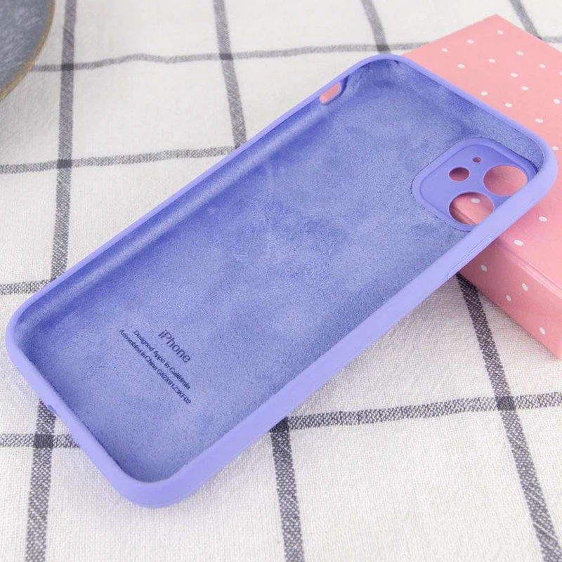 Чохол Silicone Case з захистом камери на Apple iPhone 12 (6.1") – Бузковий / Dasheen. Фото 2 з 2