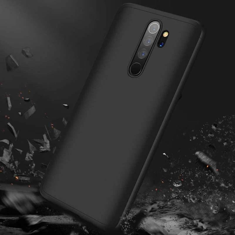 Чехол с защитой 360 градусов GKK для Xiaomi Redmi Note 8 Pro – Черный. Фото 3 из 6