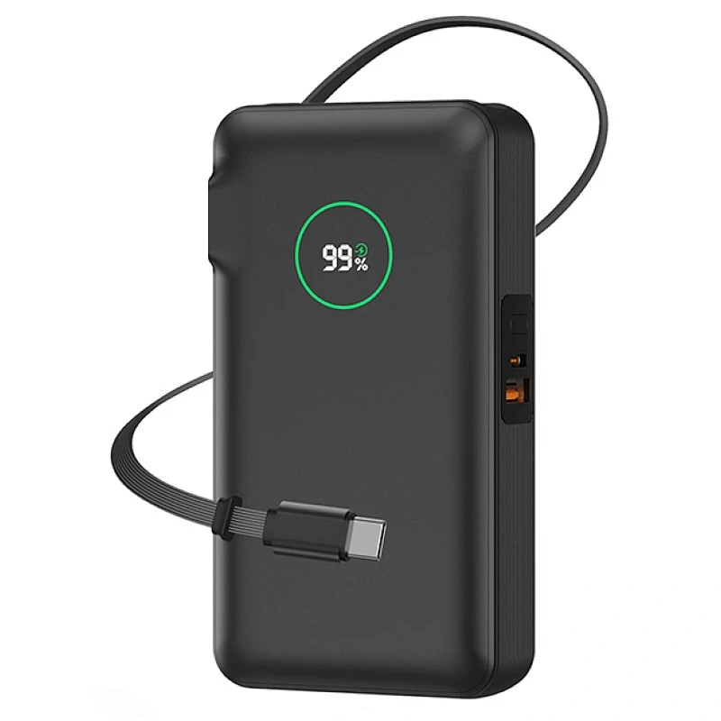 Портативний ЗП Power Bank WIWU Wi-P049 PD20W with cable 10000 mAh – Black. Фото 2 з 7