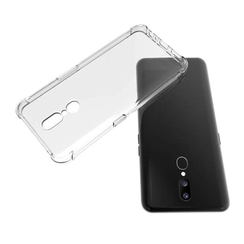 Силіконовий чохол з критими бортами на OPPO F11 / A9 / A9X – Безбарвний (прозорий). Фото 2 з 3