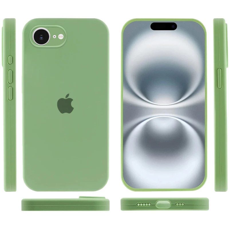 Чохол Silicone Case з закритим низом на Apple iPhone 17e (6.1") – М'ятний / Mint. Фото 4 з 6
