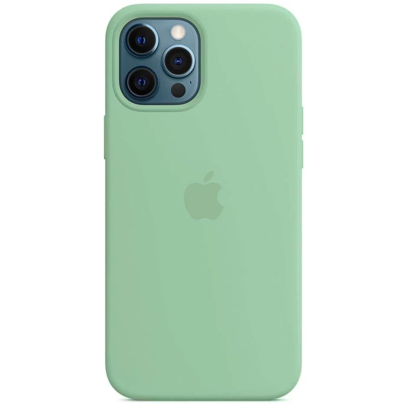 Чохол Silicone case (AAA) with Magsafe для Apple iPhone 12 Pro Max (6.7") – Зелений / Pistachio. Фото 1 з 1