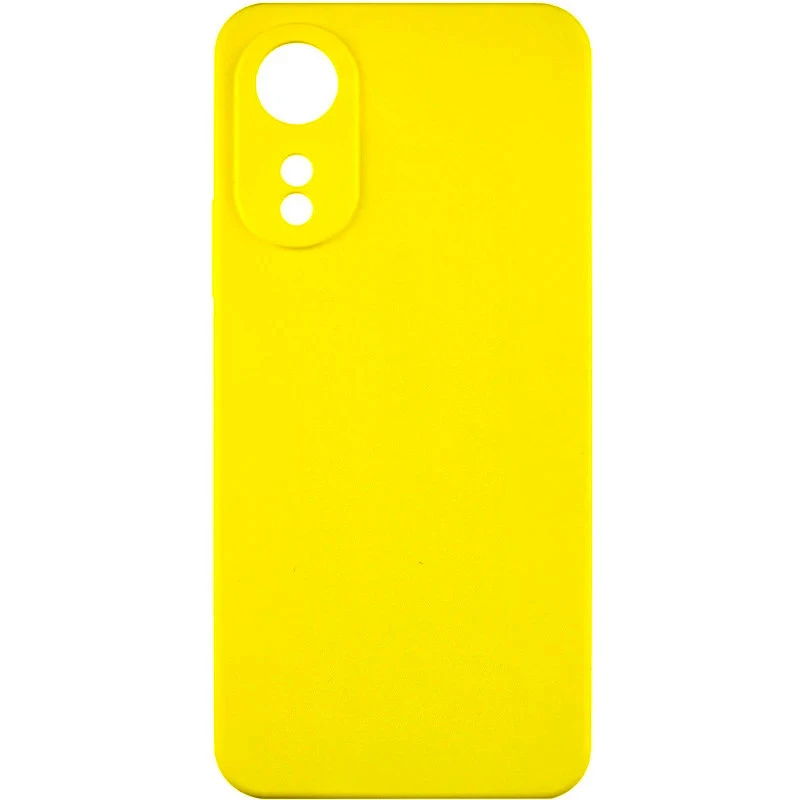 Кольоровий силіконовий чохол GETMAN із закритою камерою для Oppo A78 4G – Жовтий / Flash. Фото 1 з 1