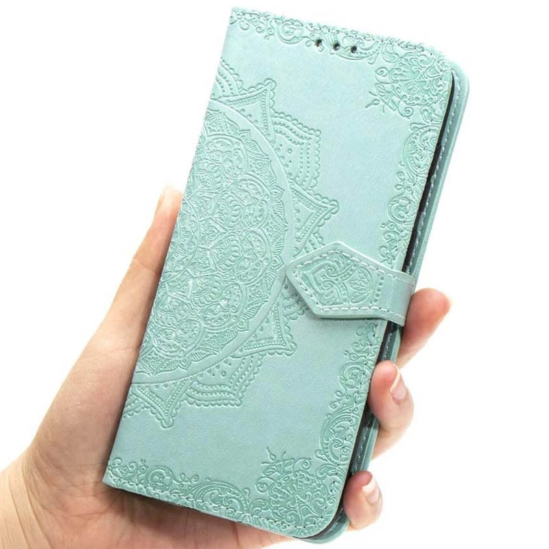 Шкіряний чохол-книжка Art Case з візитницею для Xiaomi Redmi Note 7 / Note 7 Pro / Note 7s – Бірюзовий. Фото 5 з 6