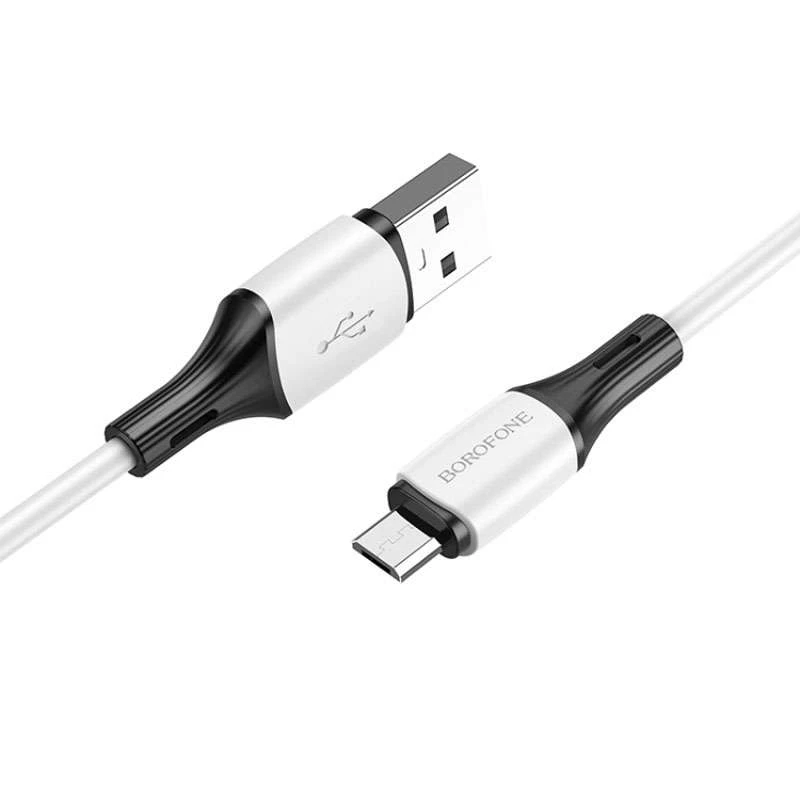 Дата кабель Borofone BX79 USB to MicroUSB (1m) – Білий. Фото 2 з 2