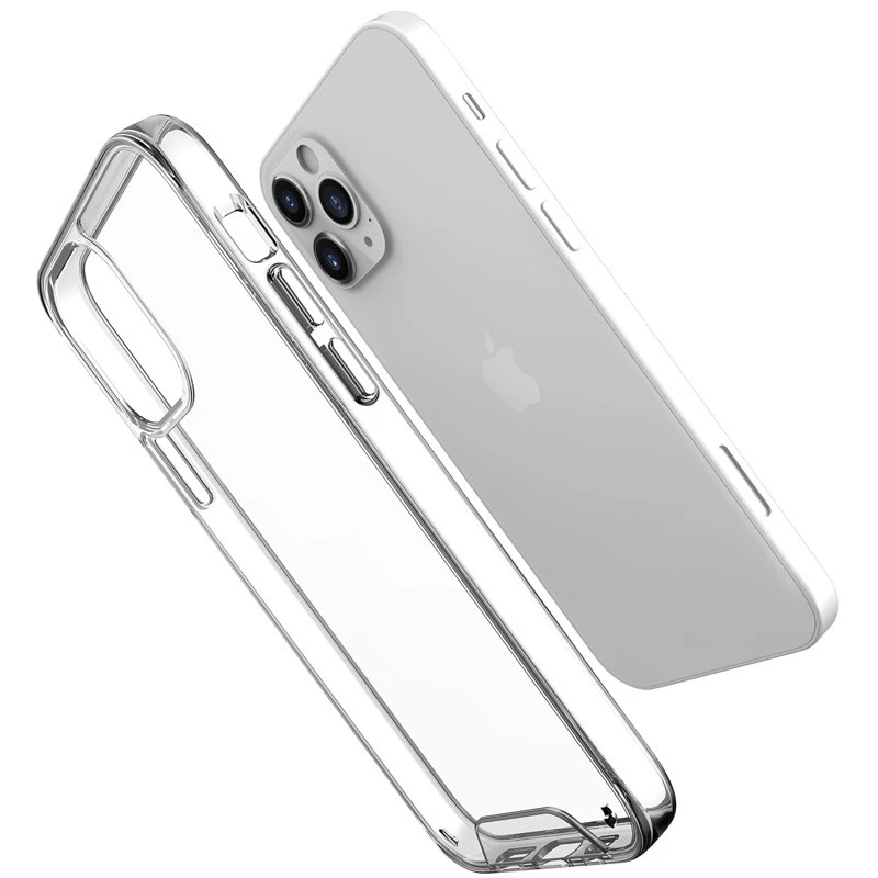 Силіконовий чохол Space Case на Apple iPhone 12 (6.1") – Прозорий. Фото 3 з 7