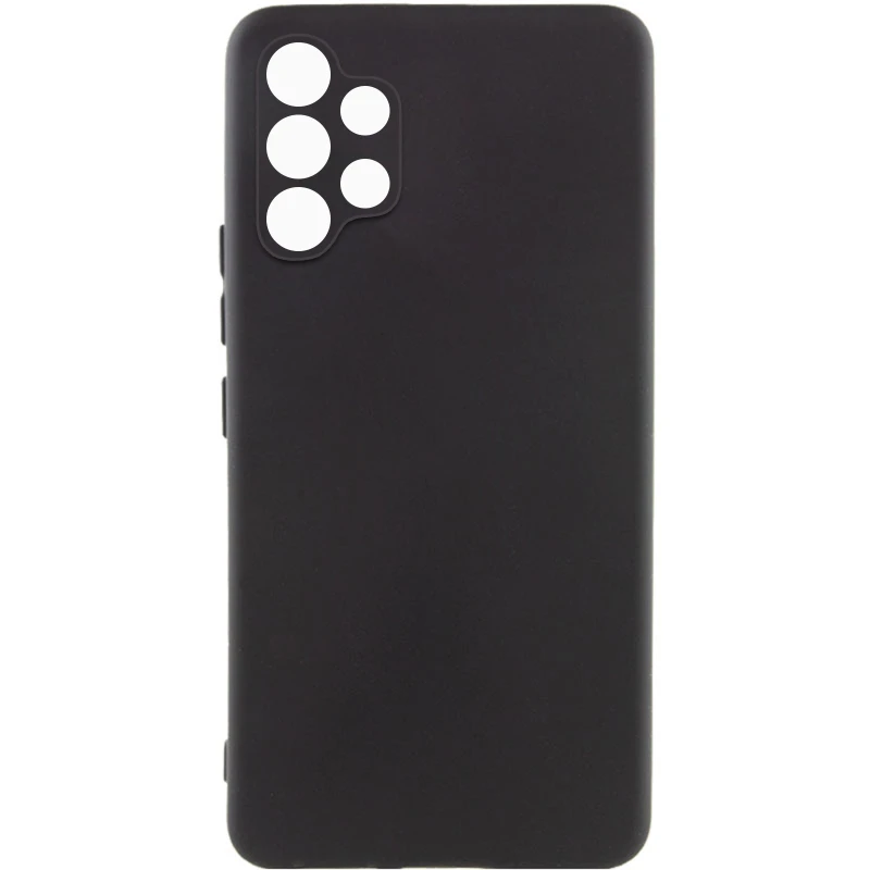 Кольоровий силіконовий чохол GETMAN із закритою камерою для Samsung Galaxy A32 (A325F) 4G – Чорний / Black. Фото 2 з 6