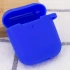 Силіконовий футляр для навушників Airpods Slim Circle – Синій / Ultra blue. Фото 2 з 3