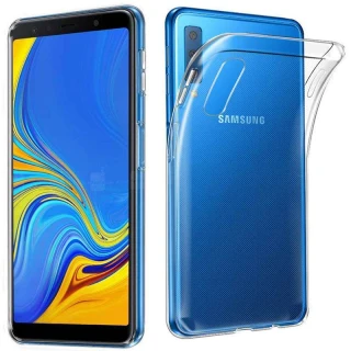 Ультратонкий силіконовий чохол 1мм на Samsung A750 Galaxy A7 (2018) фото 1 з 4