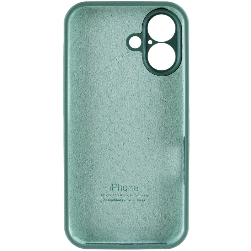Чохол Silicone Case з захистом камери на Apple iPhone 16 Plus – Зелений / Pine green. Фото 7 з 8