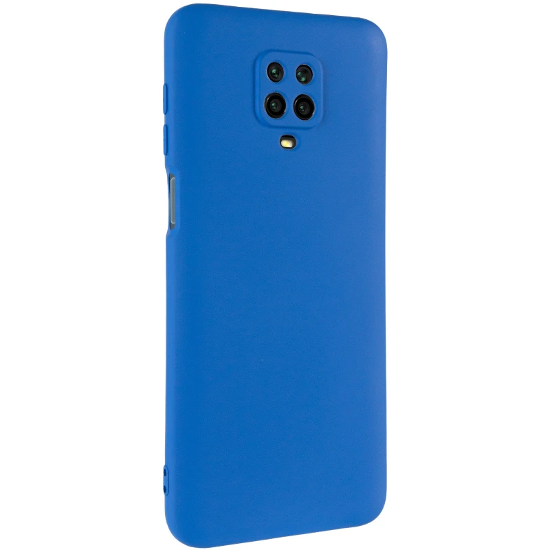 Цветной силиконовый чехол GETMAN с закрытой камерой на Xiaomi Redmi Note 9s / Note 9 Pro / Note 9 Pro Max – Синий / Royal blue. Фото 1 из 6