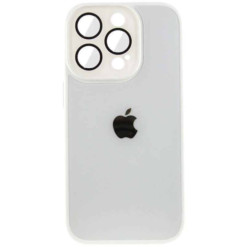 

Силиконовый сапфировый чехол с с защитой камеры на Apple iPhone 12 Pro (6.1") (Белый / White), Білий / white