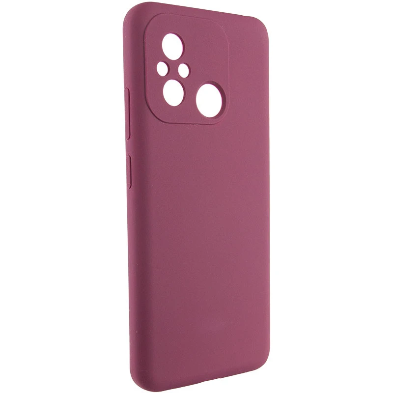 Чохол Silicone Case Lakshmi Premium із закритою камерою для Xiaomi Redmi 12C / Poco C55 – Бордовий / Plum. Фото 4 з 12