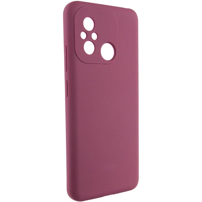Чохол Silicone Case Lakshmi Premium з закритою камерою на Xiaomi Redmi 12C / Poco C55 – Бордовий / Plum. Фото 3 з 12
