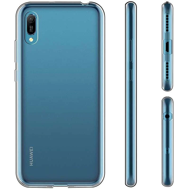 Ультратонкий силіконовий чохол 1мм на Huawei Y6 Pro (2019) – Безбарвний (прозорий). Фото 3 з 3