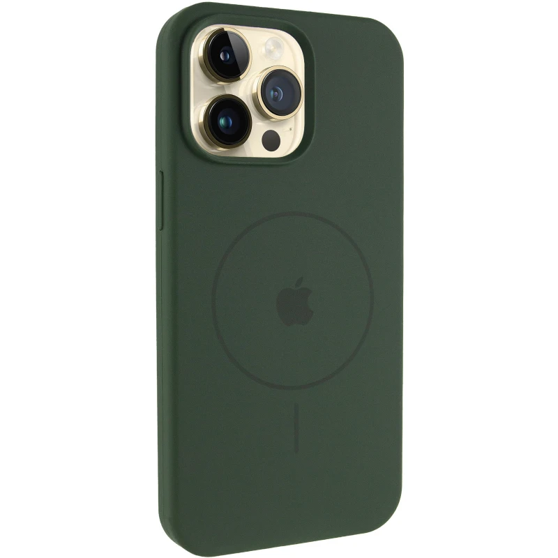 Чохол Silicone Case Full Protective (AA) V2 with MagSafe для Apple iPhone 17e (6.1") – Зелений / Cyprus Green. Фото 2 з 6