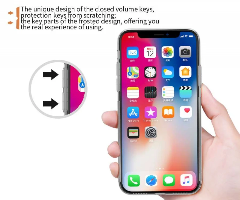 Ультратонкий силіконовий чохол Nillkin на Apple iPhone X (5.8") фото 2 з 8