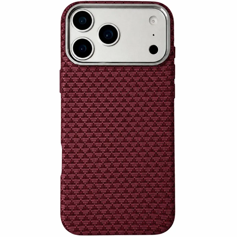 Чохол TPU+PC KVZV Triangular Pattern with Magnetic Fit для Apple iPhone 16 Pro Max – Red. Фото 1 з 1