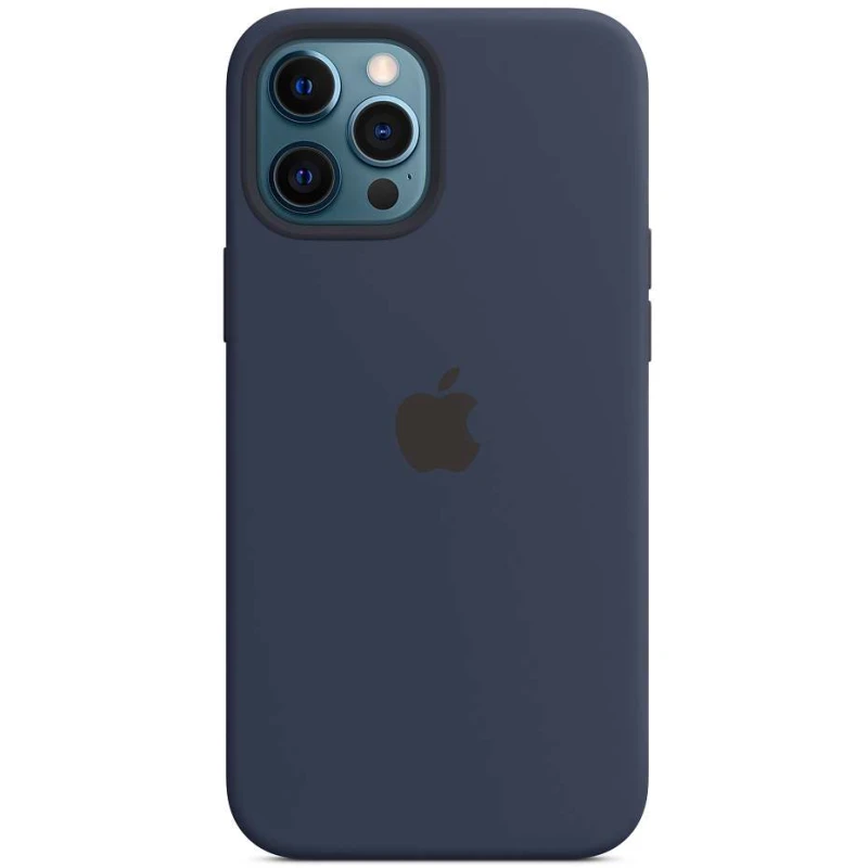 Чехол Silicone case (AAA) with Magsafe and Animation для Apple iPhone 12 Pro (6.1") – Синий / Deep navy. Фото 1 из 2