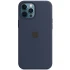 Чехол Silicone case (AAA) with Magsafe and Animation для Apple iPhone 12 Pro (6.1") – Синий / Deep navy. Фото 1 из 2
