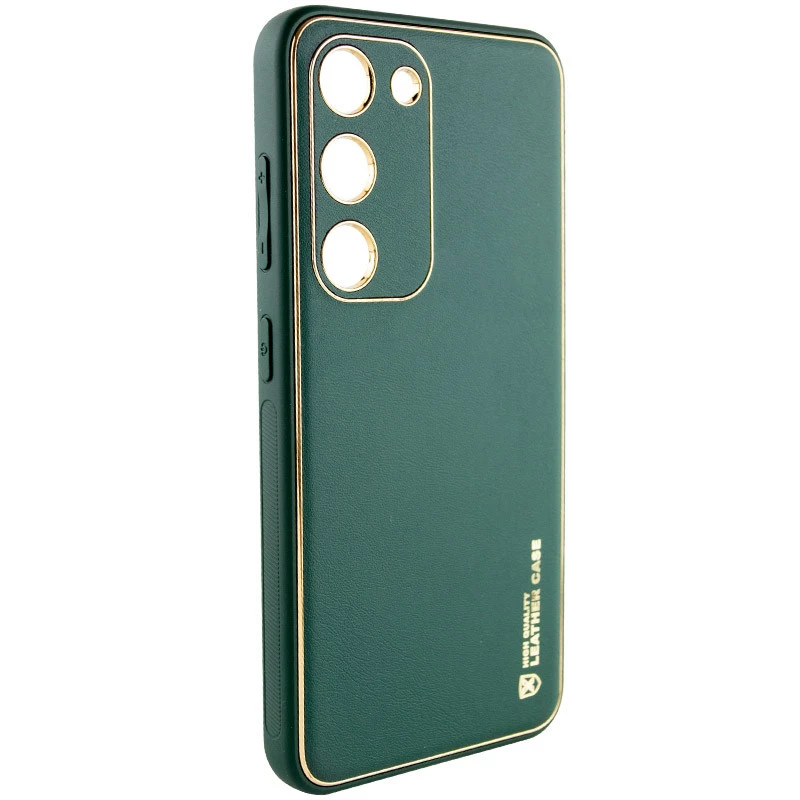 Шкіряний чохол Xshield на Samsung Galaxy S24+ – Зелений / Army Green. Фото 3 з 10