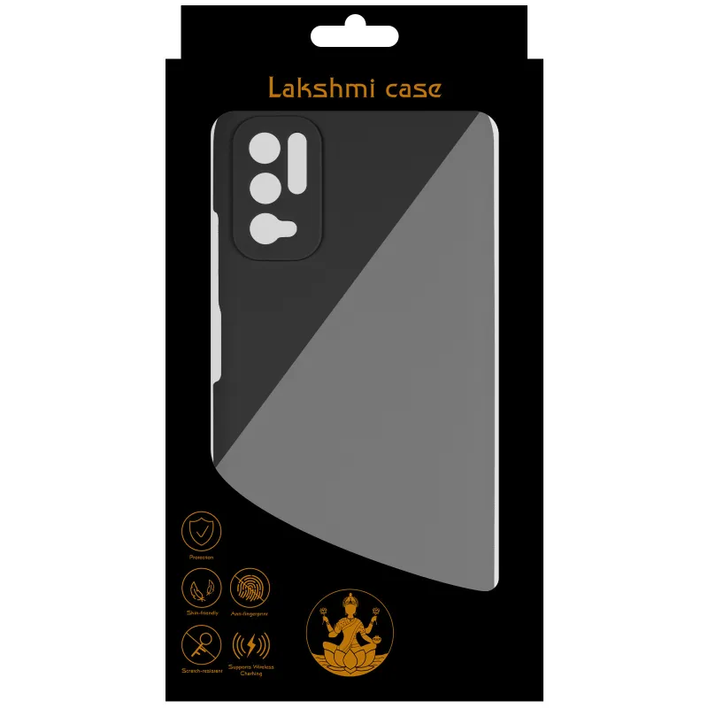 Чехол Silicone Case Lakshmi Premium з закритою камерою на Xiaomi Redmi Note 10 5G – Черный / Black. Фото 4 из 8