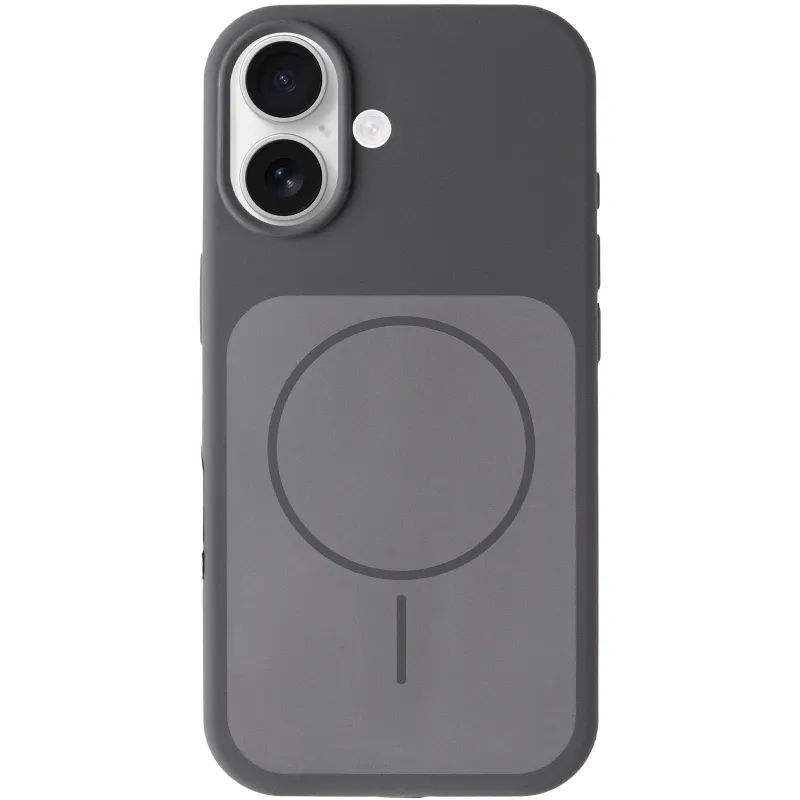 Чохол Silk Duo Color (AA) NO LOGO with Magnetic Fit для Apple iPhone 17 (6.3") – Gray. Фото 4 з 7