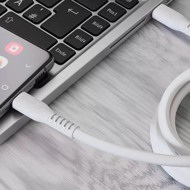 Дата кабель Proove Eternal Type-C to Type-C 60W (1m) – White. Фото 2 з 2