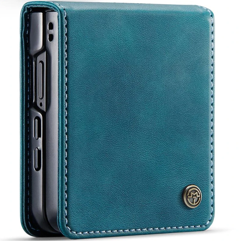 Кожаный чехол-книжка CaseMe Velvet Matte для Samsung Galaxy Z Flip7 – Green. Фото 2 из 5