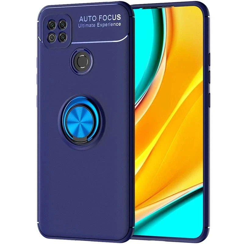 

Чохол Deen ColorRing з кільцем на Xiaomi Redmi 9C (Синій / Синій)