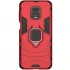 Противоударный чехол Transformer с кольцом для Xiaomi Redmi Note 9s / Note 9 Pro / Note 9 Pro Max – Красный / Dante Red. Фото 1 из 5