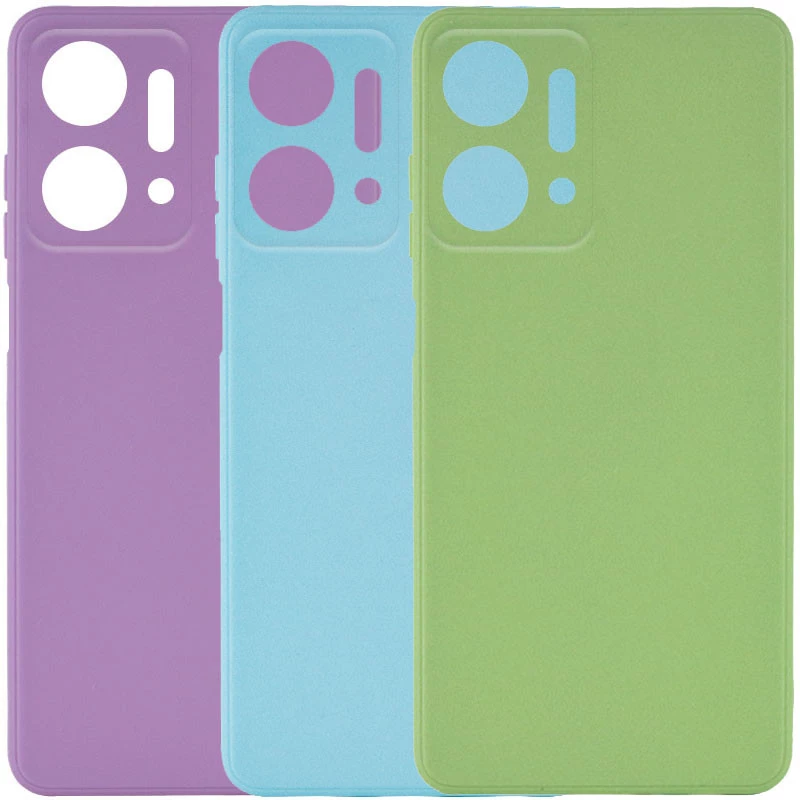 Цветной силиконовый чехол с защитой камеры для Huawei Honor X7a фото 1 из 1