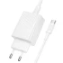 СЗУ Borofone BAS75A Source PD30W (1USB-C) + кабель Type-C to Type-C – White. Фото 4 из 5
