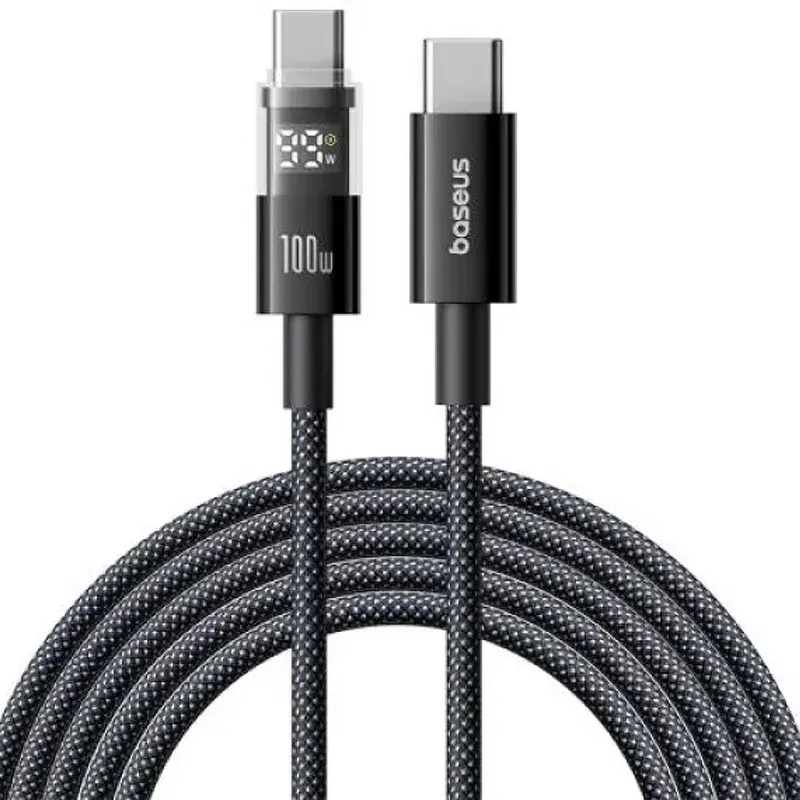 Дата кабель Baseus Display 2 Type-C to Type-C 100W (2m) (P10382702) – Cosmic Black. Фото 2 з 5