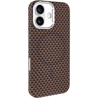 Чохол TPU+PC KVZV Triangular Pattern with Magnetic Fit для Apple iPhone 17 (6.3") — Khaki
