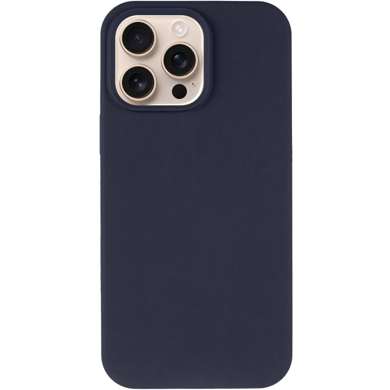 Чохол з закритим низом Silicone Case на Apple iPhone 16 Pro – Темно-синій / Midnight blue. Фото 8 з 13