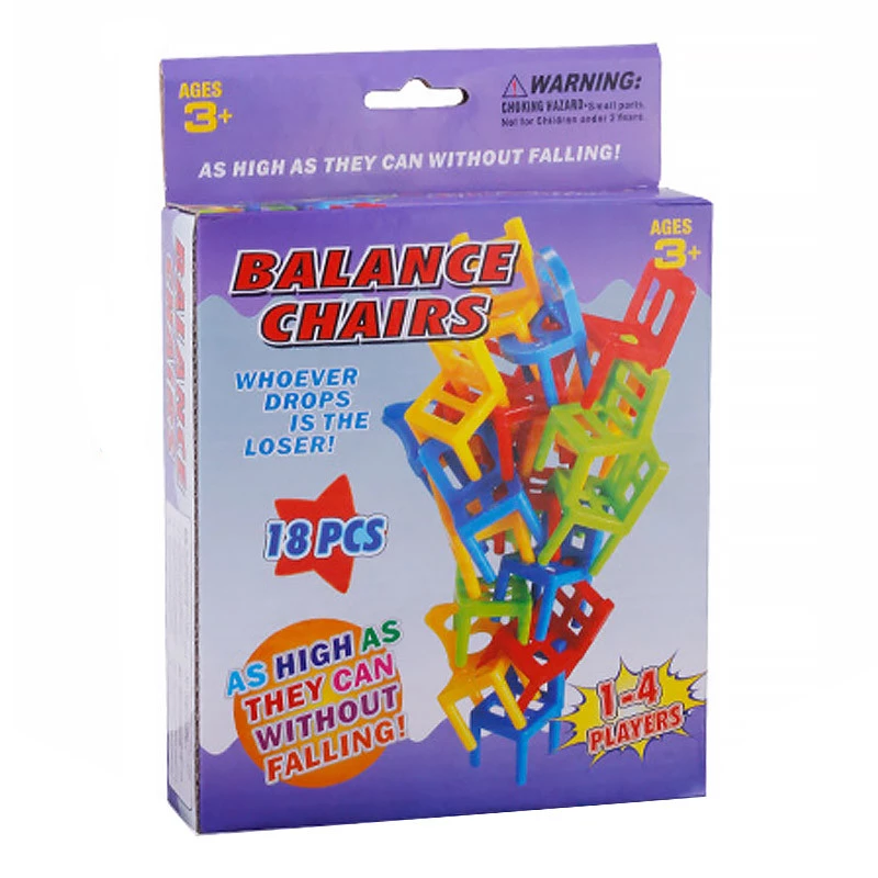 Настільна інтерактивна гра Ummi 301 Balance Chairs (18pcs) – Colorful. Фото 5 з 6