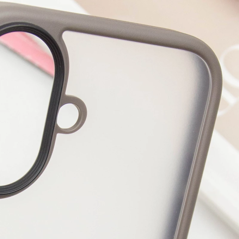 TPU+PC с металлическими кнопками для Apple iPhone 16 – Серый. Фото 6 из 6