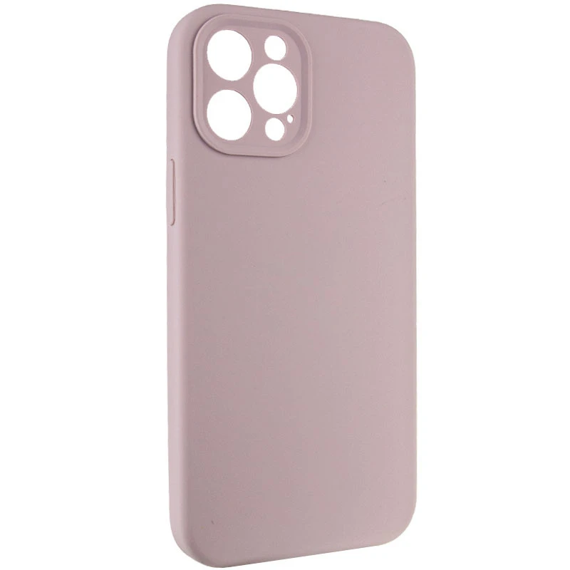 Чехол с защитой камеры Silicone Case для Apple iPhone 12 Pro (6.1") – Серый / Lavender. Фото 2 из 5