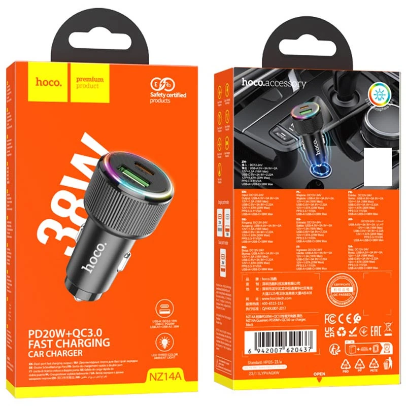 АЗУ Hoco NZ14A Guerrero PD20W+QC3.0 (1C1A) – Black. Фото 2 из 8