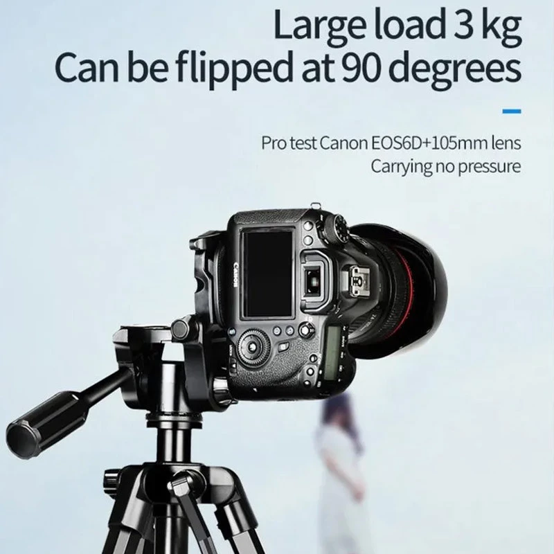 Штатив NeePho NP-8840 для зйомки 66-170см з разібраним тримачем в чехле – Black. Фото 5 з 7