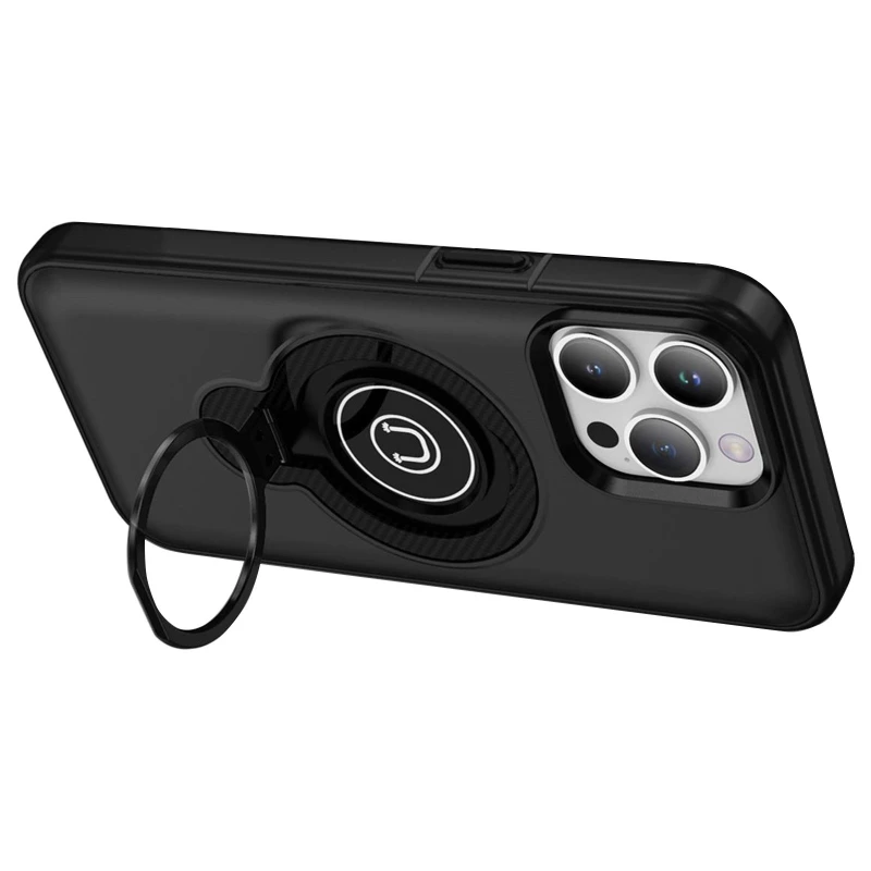 TPU+Textured PC Magnet для Apple iPhone 12 Pro Max (6.7") – Black. Фото 2 из 5