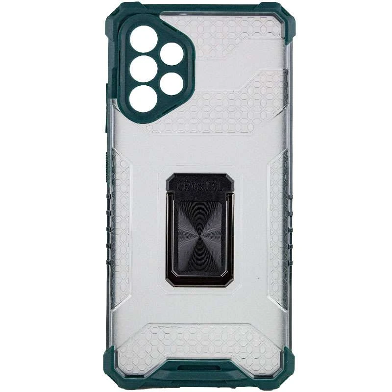 

Протиударний чохол Transformer CrystalRing з захистом камери на Samsung Galaxy A72 4G / A72 5G (Темно-зелений)